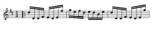 Green Trees of Athol - staff notation