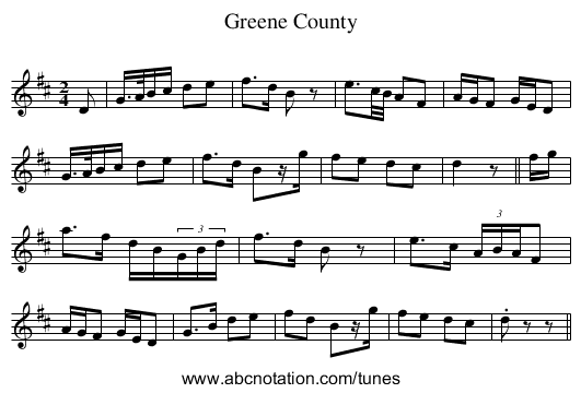 Greene County - staff notation