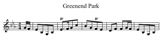Greenend Park - staff notation