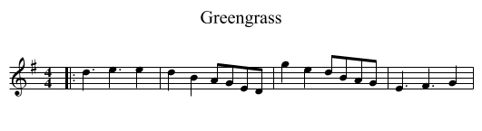 Greengrass - staff notation