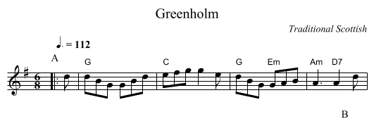 Greenholm - staff notation