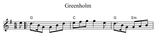 Greenholm - staff notation