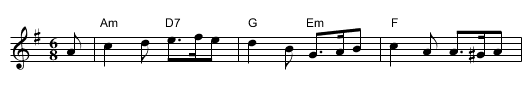 Greensleeves - staff notation