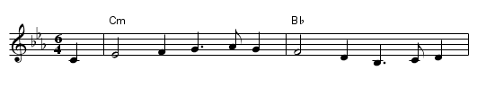 Greensleeves - staff notation