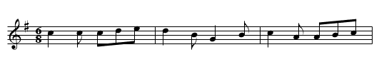 Greensleeves - staff notation