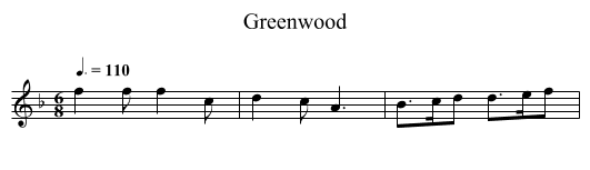 Greenwood - staff notation