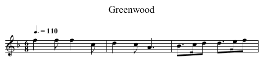 Greenwood - staff notation