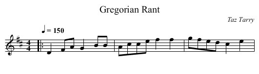 Gregorian Rant - staff notation