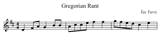 Gregorian Rant - staff notation