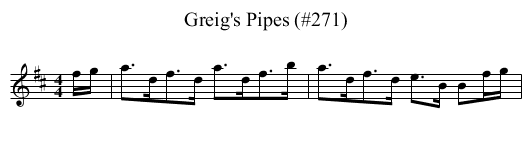 Greig's Pipes (#271) - staff notation