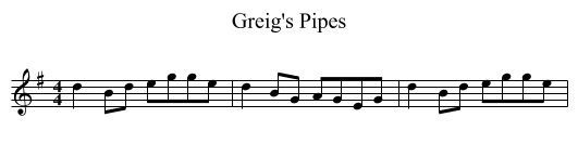 Greig's Pipes - staff notation