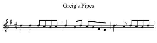 Greig's Pipes - staff notation