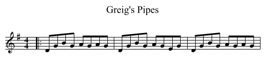 Greig's Pipes - staff notation
