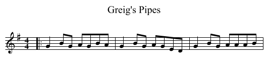 Greig's Pipes - staff notation