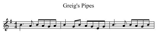 Greig's Pipes - staff notation