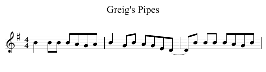 Greig's Pipes - staff notation