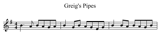 Greig's Pipes - staff notation