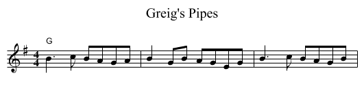 Greig's Pipes - staff notation