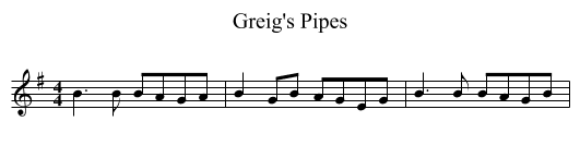 Greig's Pipes - staff notation