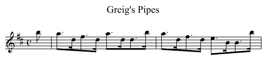 Greig's Pipes - staff notation