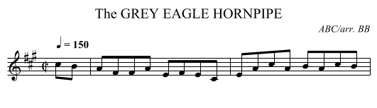 GREY EAGLE HORNPIPE, The - staff notation