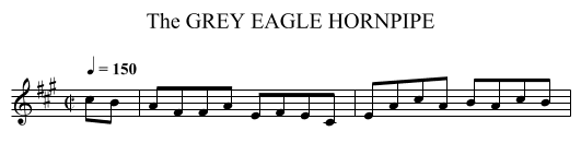 GREY EAGLE HORNPIPE, The - staff notation