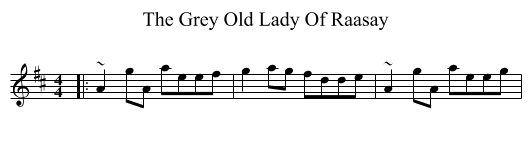 Grey Old Lady Of Raasay, The  - staff notation