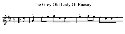 Grey Old Lady Of Raasay, The  - staff notation