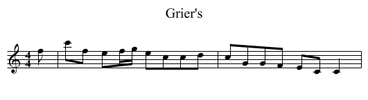 Grier's - staff notation