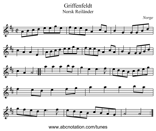 Griffenfeldt - staff notation