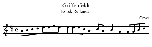 Griffenfeldt - staff notation