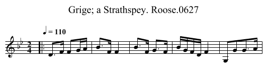 Grige; a Strathspey. Roose.0627 - staff notation