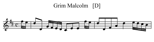 Grim Malcolm   [D] - staff notation