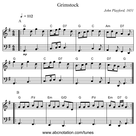 Grimstock - staff notation