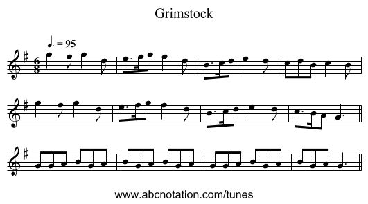 Grimstock - staff notation