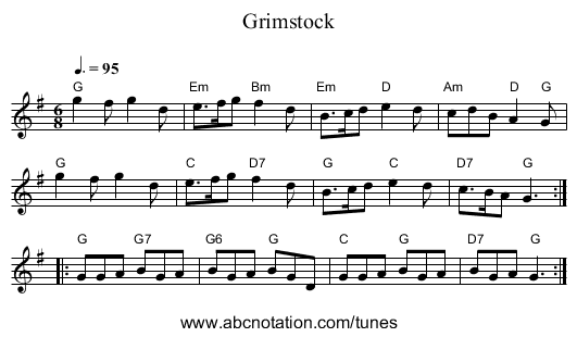 Grimstock - staff notation
