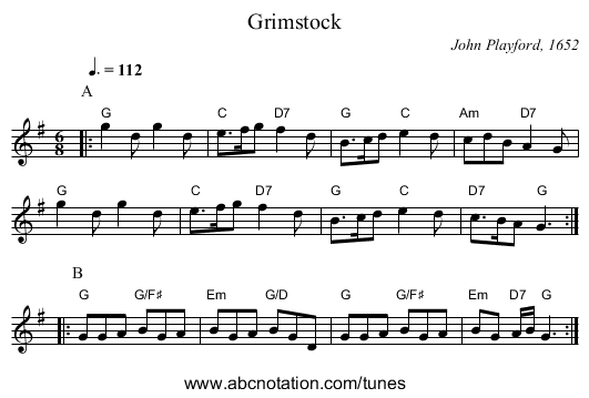 Grimstock - staff notation