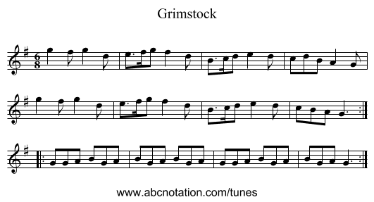 Grimstock - staff notation
