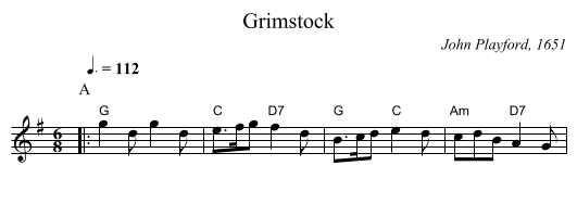 Grimstock - staff notation
