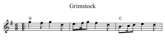 Grimstock - staff notation