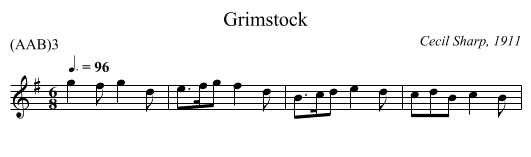 Grimstock - staff notation