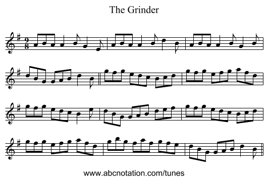 Grinder, The - staff notation