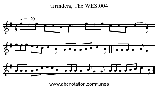 Grinders, The WES.004 - staff notation
