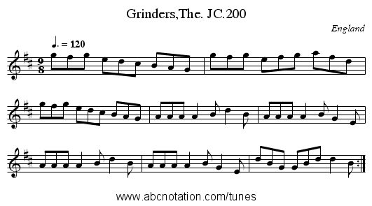 Grinders,The. JC.200 - staff notation