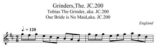 Grinders,The. JC.200 - staff notation