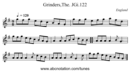 Grinders,The. JGi.122 - staff notation