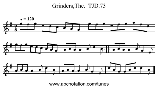 Grinders,The.  TJD.73 - staff notation