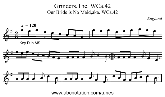 Grinders,The. WCa.42 - staff notation