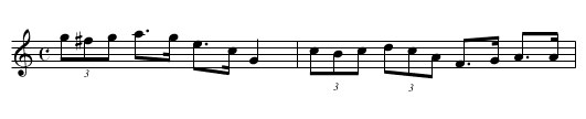 Grinnell's Schottische - staff notation