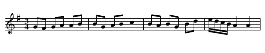 Groddaliran - staff notation